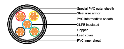 600V/1000V XLPE Insulated Steel Wire Armored Cable to IEC 60502-1 with Lead Cover 600V/1000V XLPE Insulated Steel Wire Armored Cable to IEC 60502-1 with Lead Cover